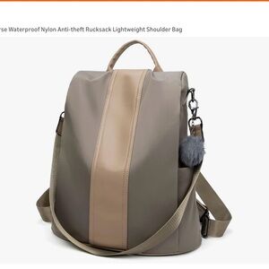 Elegant Beige and Brown Women's Backpack